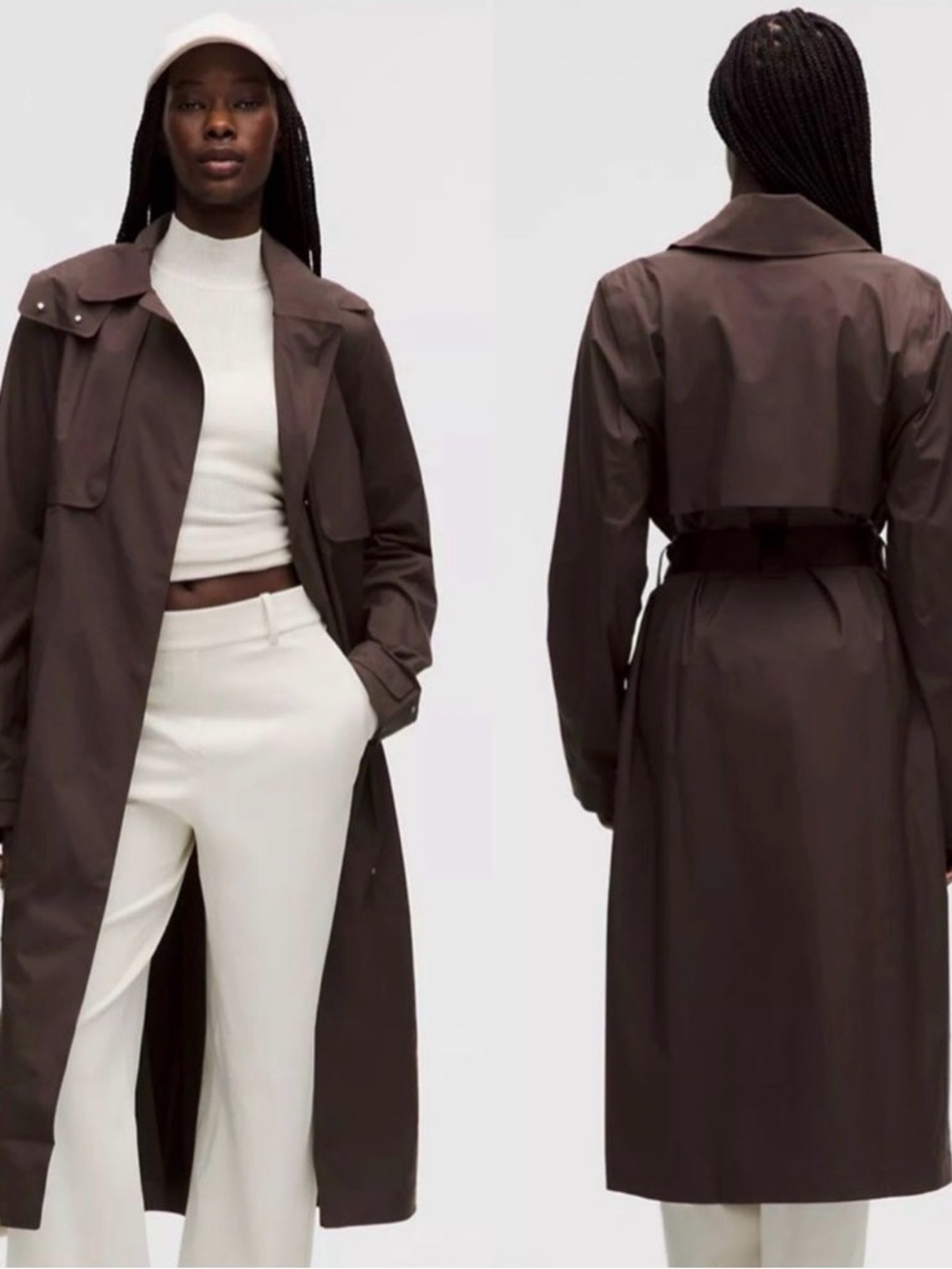 Lululemon Always There Trench Coat color Espresso size 2 NWT